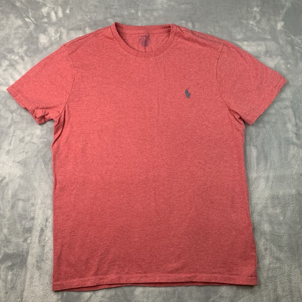 Polo Ralph Lauren Men's L Classic Short Sleeve Crewneck Cotton‎ T-shirt Coral